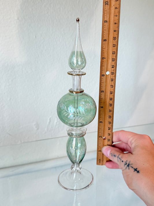 Egyptian Hand-Blown Glass Bottle