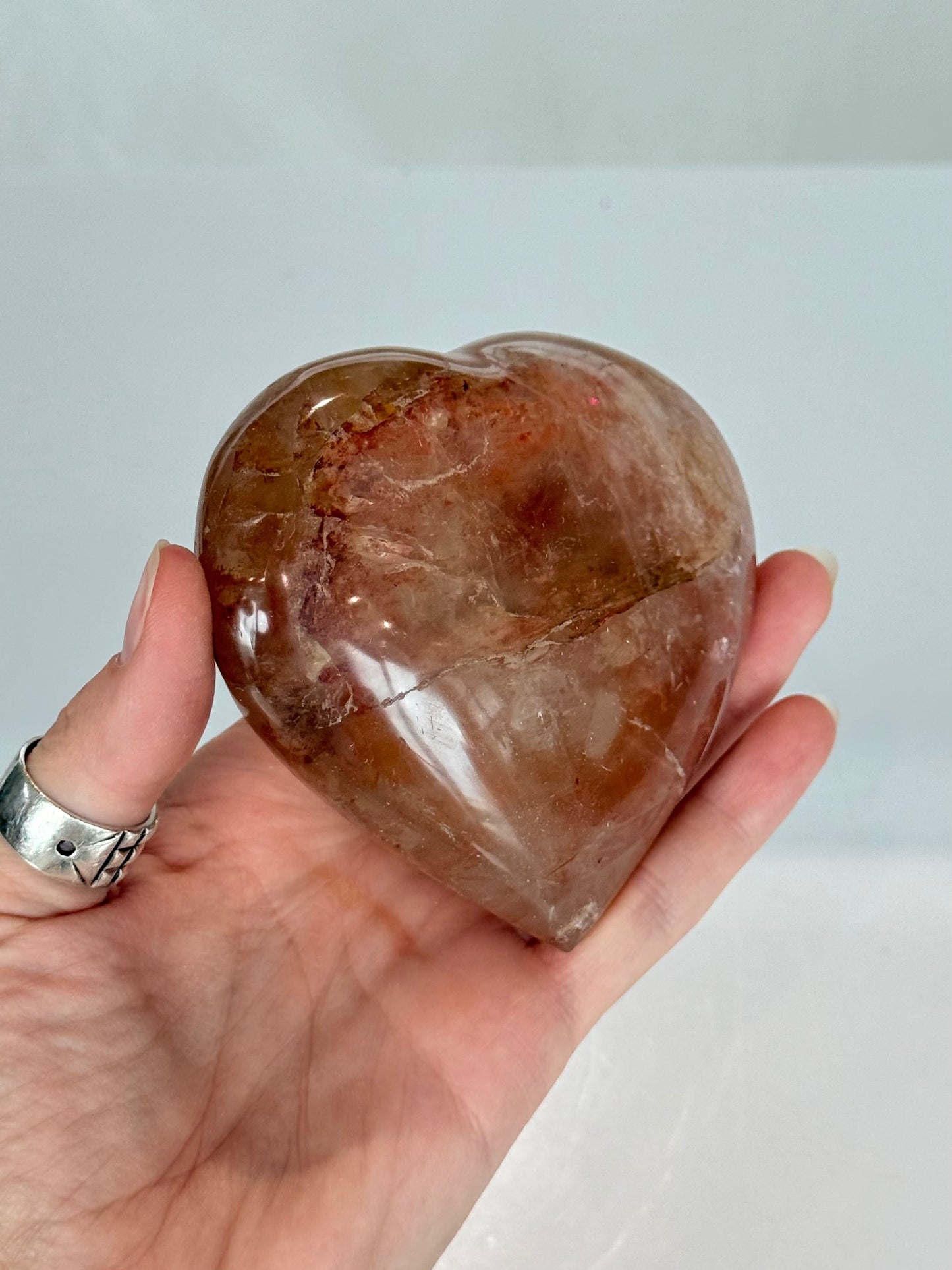 Hematoid Quartz Heart ( Madagascar )