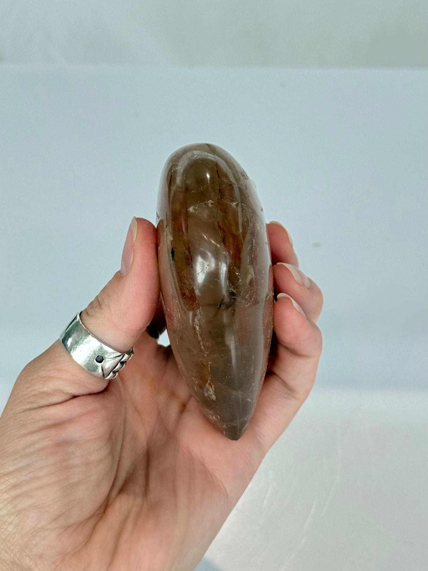 Hematoid Quartz Heart ( Madagascar )