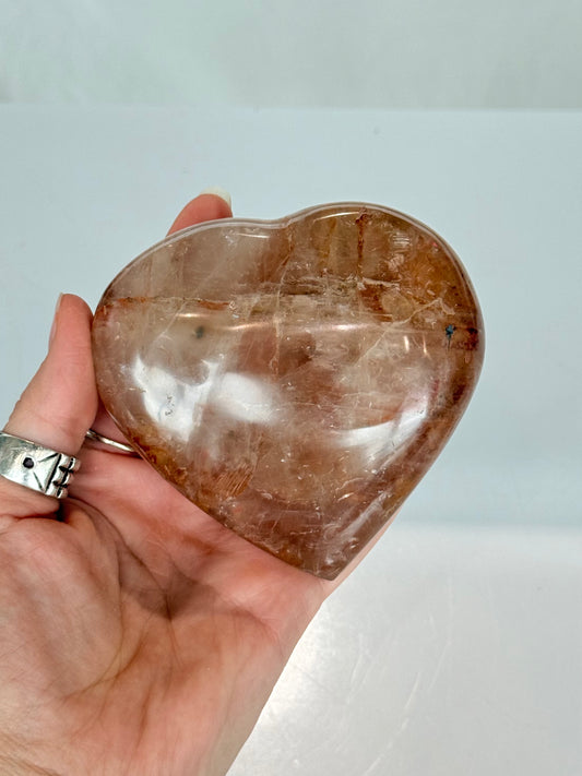 Hematoid Quartz Heart ( Madagascar )