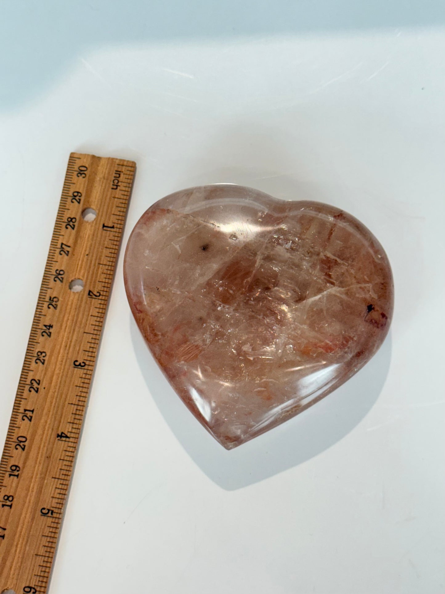 Hematoid Quartz Heart ( Madagascar )