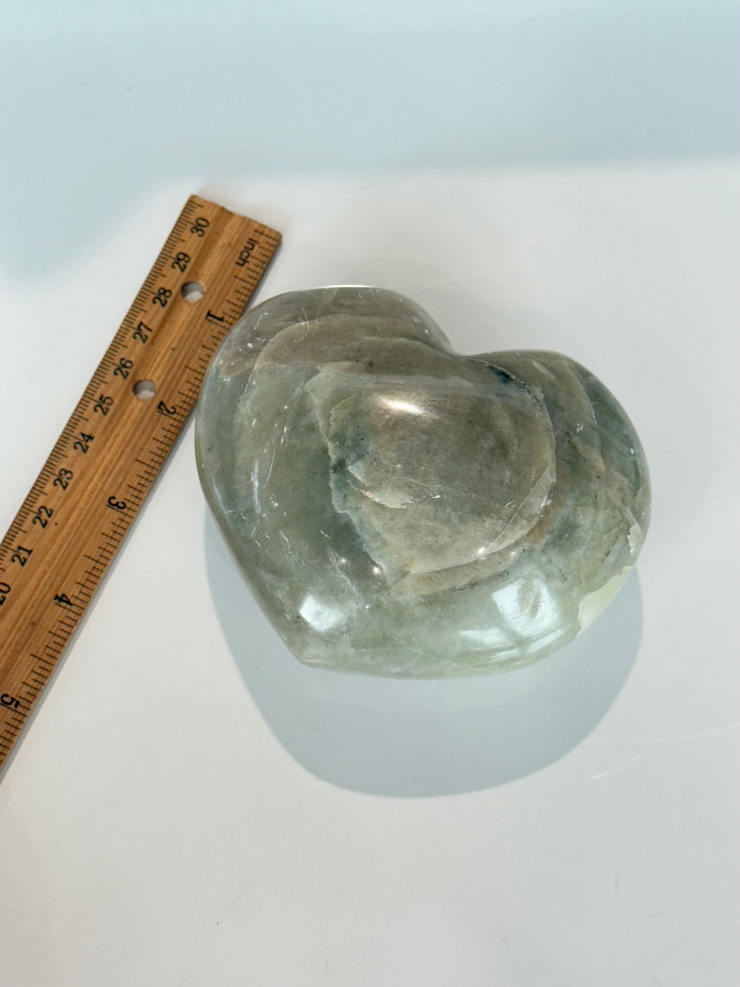 Green Moonstone Heart ( Madagascar )