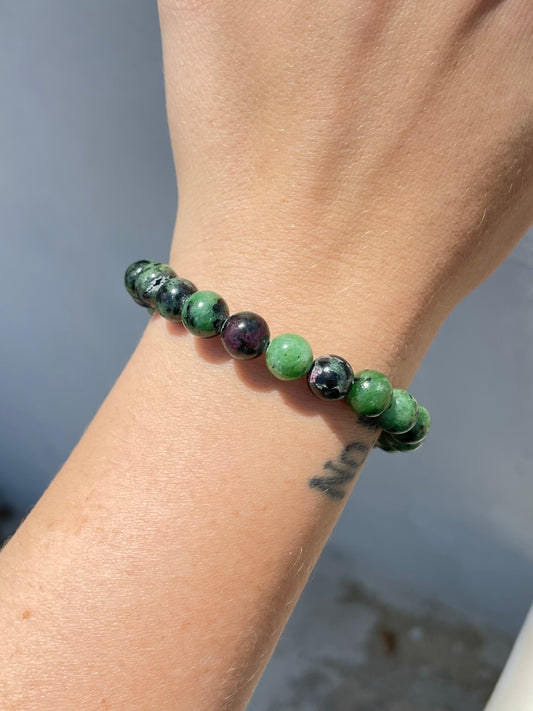 Ruby In Zoisite 8mm Bracelet