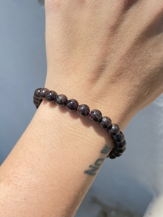Garnet 7.5mm Bracelet