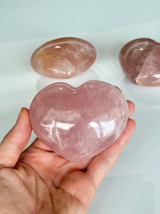 Rose Quartz Heart | Corazón de Cuarzo Rosado