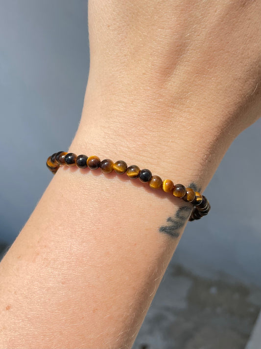 Yellow Tiger Eye 4mm Bracelet
