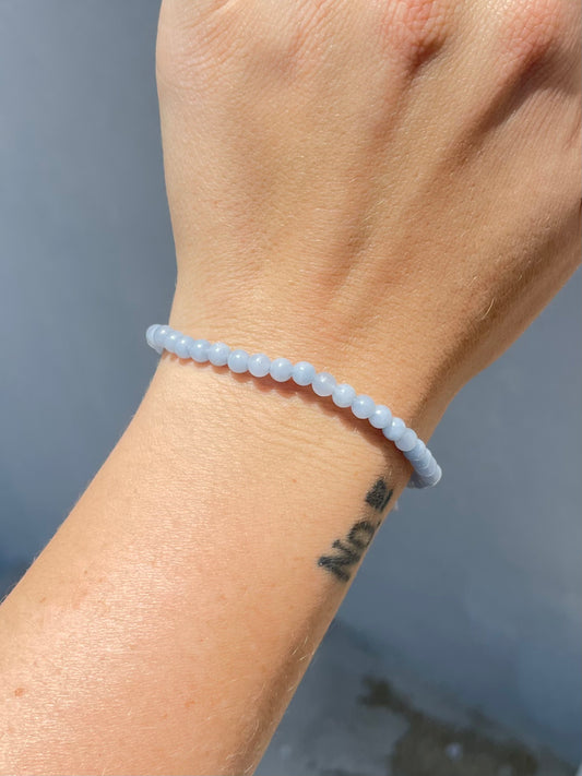 Angelite 4mm Bracelet