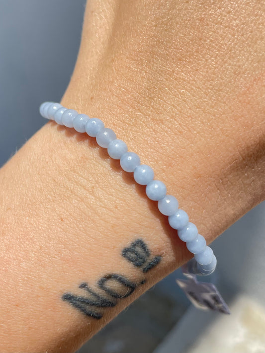 Angelite 4mm Bracelet