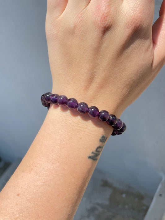 Amethyst 8mm Bracelet