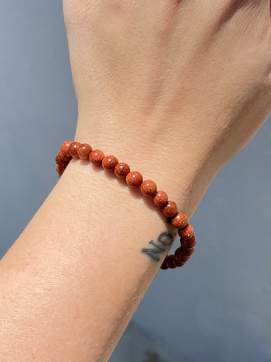 Gold Stone 6mm Bracelet