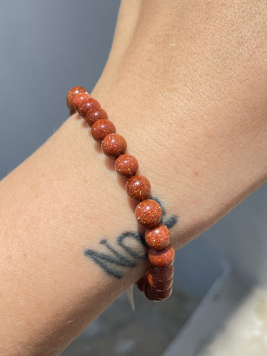 Gold Stone 6mm Bracelet