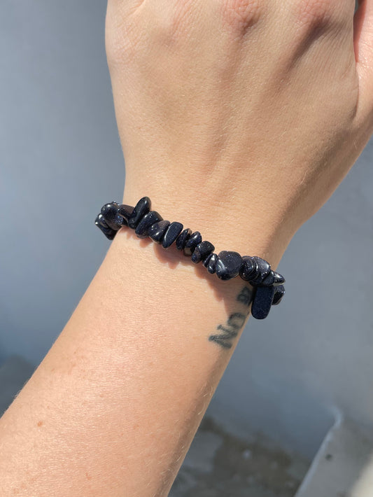Blue Gold Stone chip Bracelet