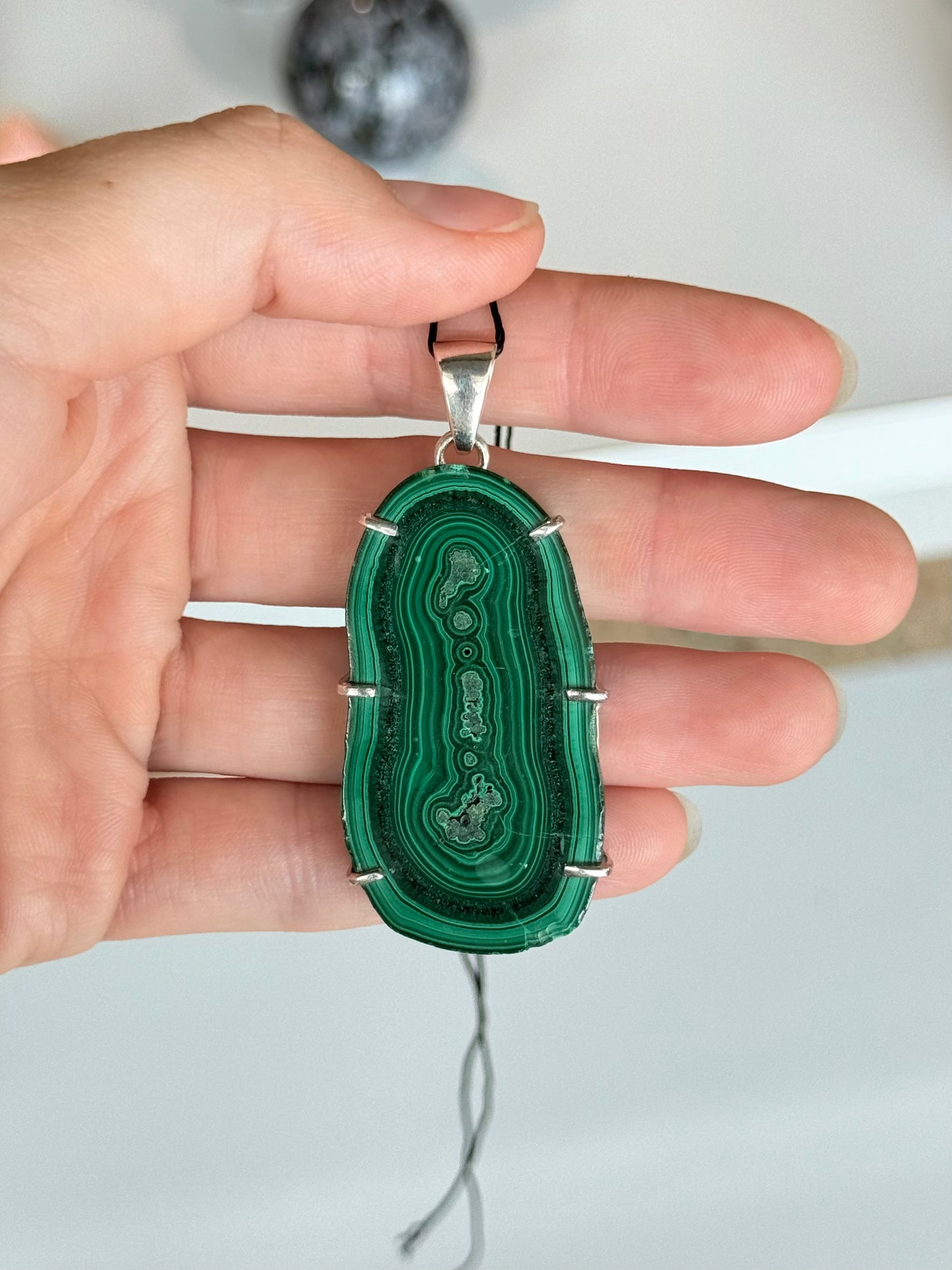 Sterling Silver Malachite Pendant | Pendant de Malaquita en Plata 925