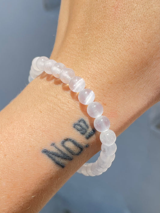 Selenite 6mm Bracelet