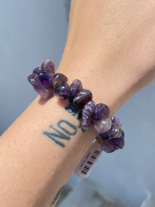 Amethyst Chip Large Bracelet