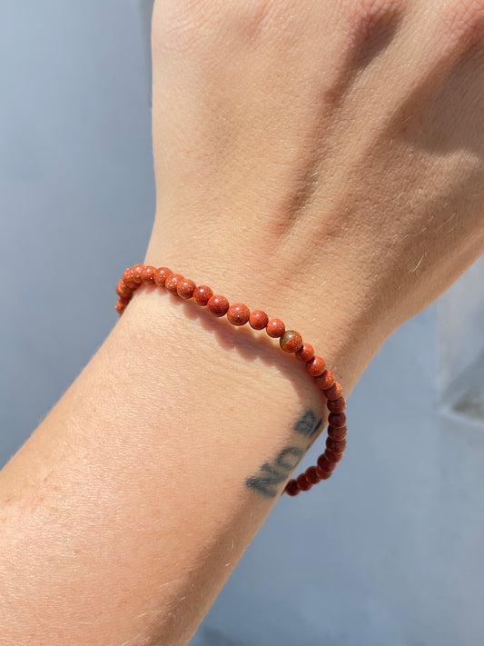 Gold Stone 4mm Bracelet