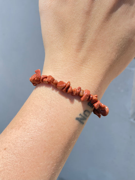 Gold Stone Chip Bracelet