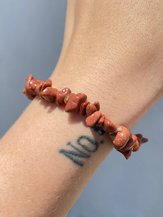 Gold Stone Chip Bracelet