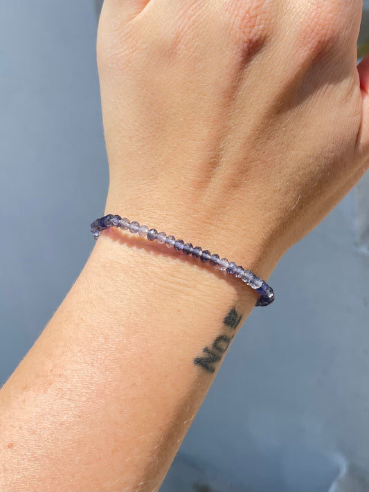Iolite Faceted 4mm Bracelet
