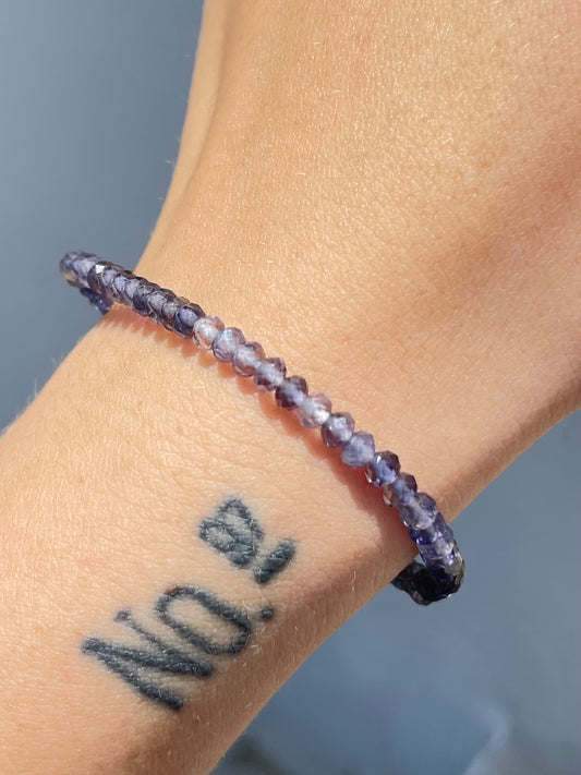 Iolite Faceted 4mm Bracelet