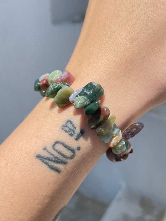 Rain Forest Jasper Chip Bracelet