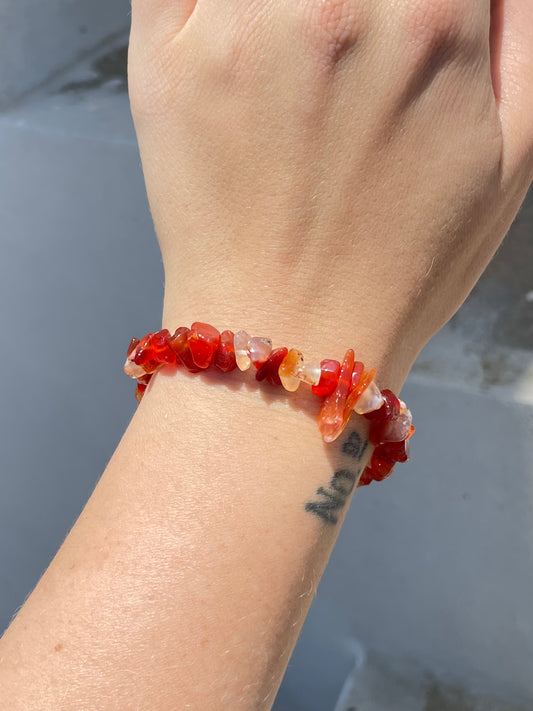 Carnelian Chip Bracelet
