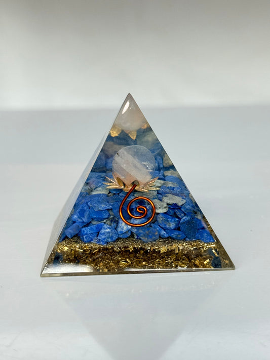 Orgonite - Lapis Lazuli & Clear Quartz Pyramid