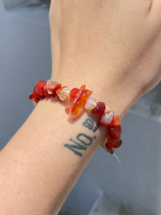 Carnelian Chip Bracelet