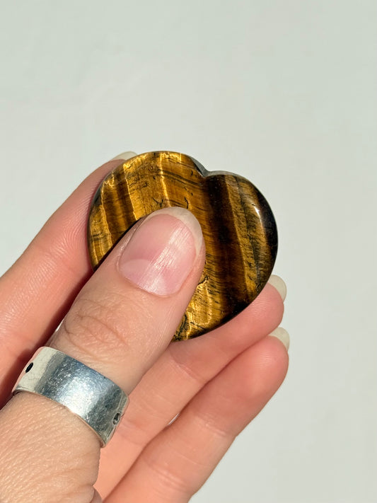 Tiger Eye Heart - Worry Stone