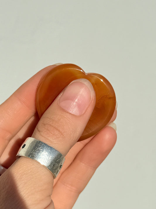 Carnelian Heart - Worry Stone