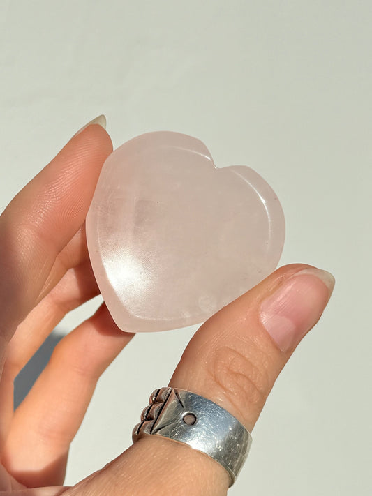 Rose Quartz Heart - Worry Stone
