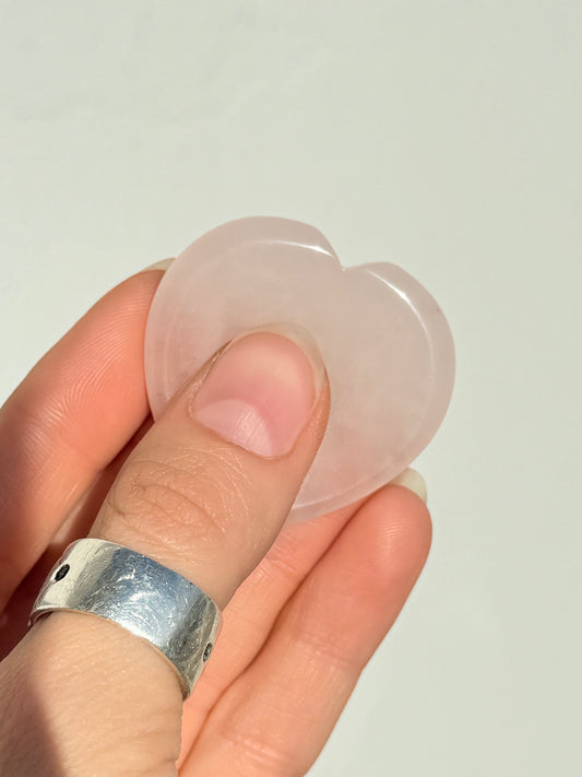 Rose Quartz Heart - Worry Stone