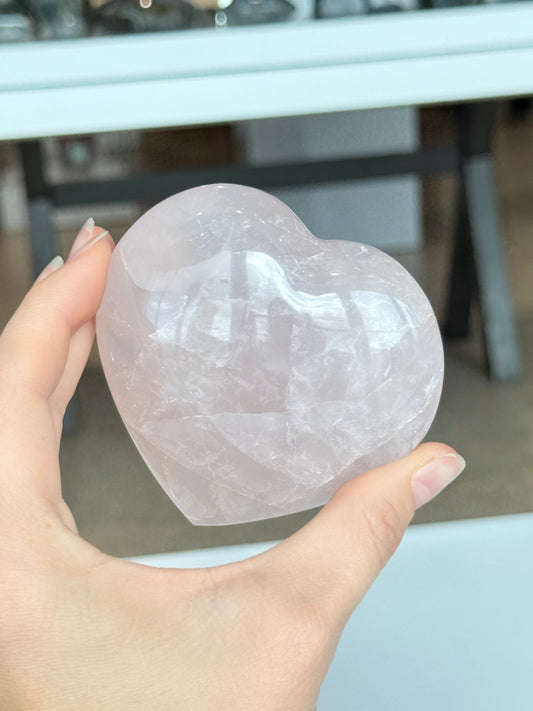 Rose Quartz Bubble Heart ( Madagascar )