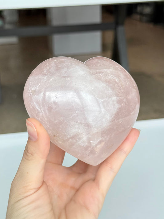 Rose Quartz Bubble Heart ( Madagascar )