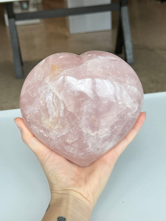 Rose Quartz Bubble Heart ( Madagascar )