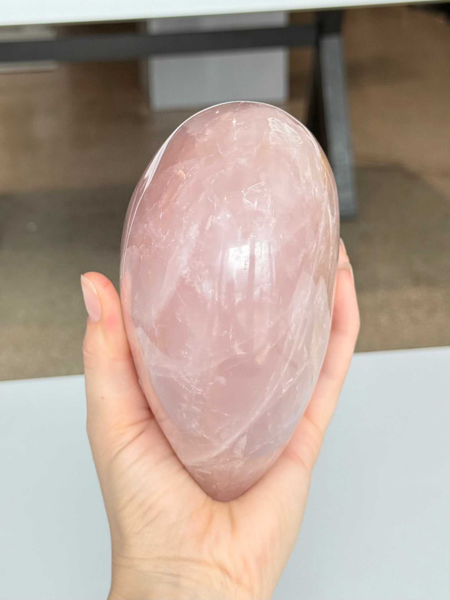 Rose Quartz Bubble Heart ( Madagascar )