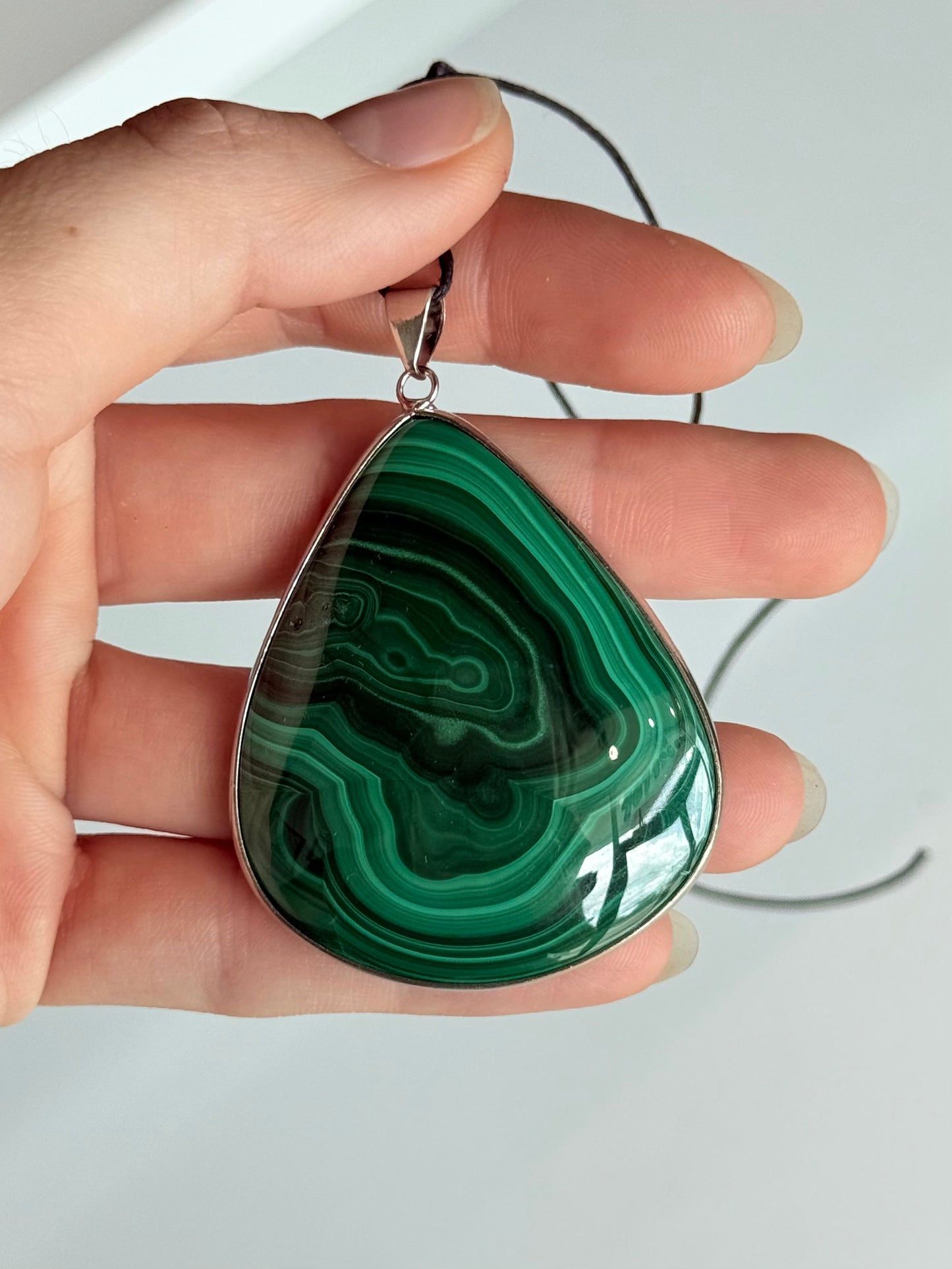 Malachite Teardrop Pendant