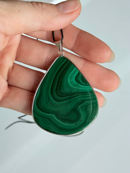 Malachite Teardrop Pendant