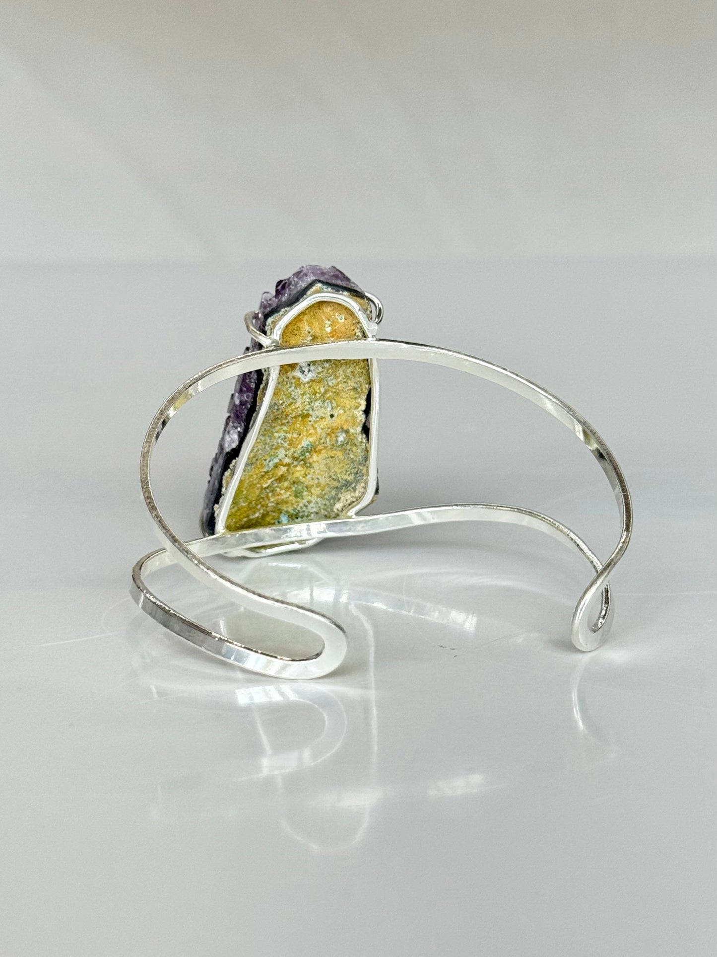 Brazilian Amethyst Druzy Cuff Bracelet