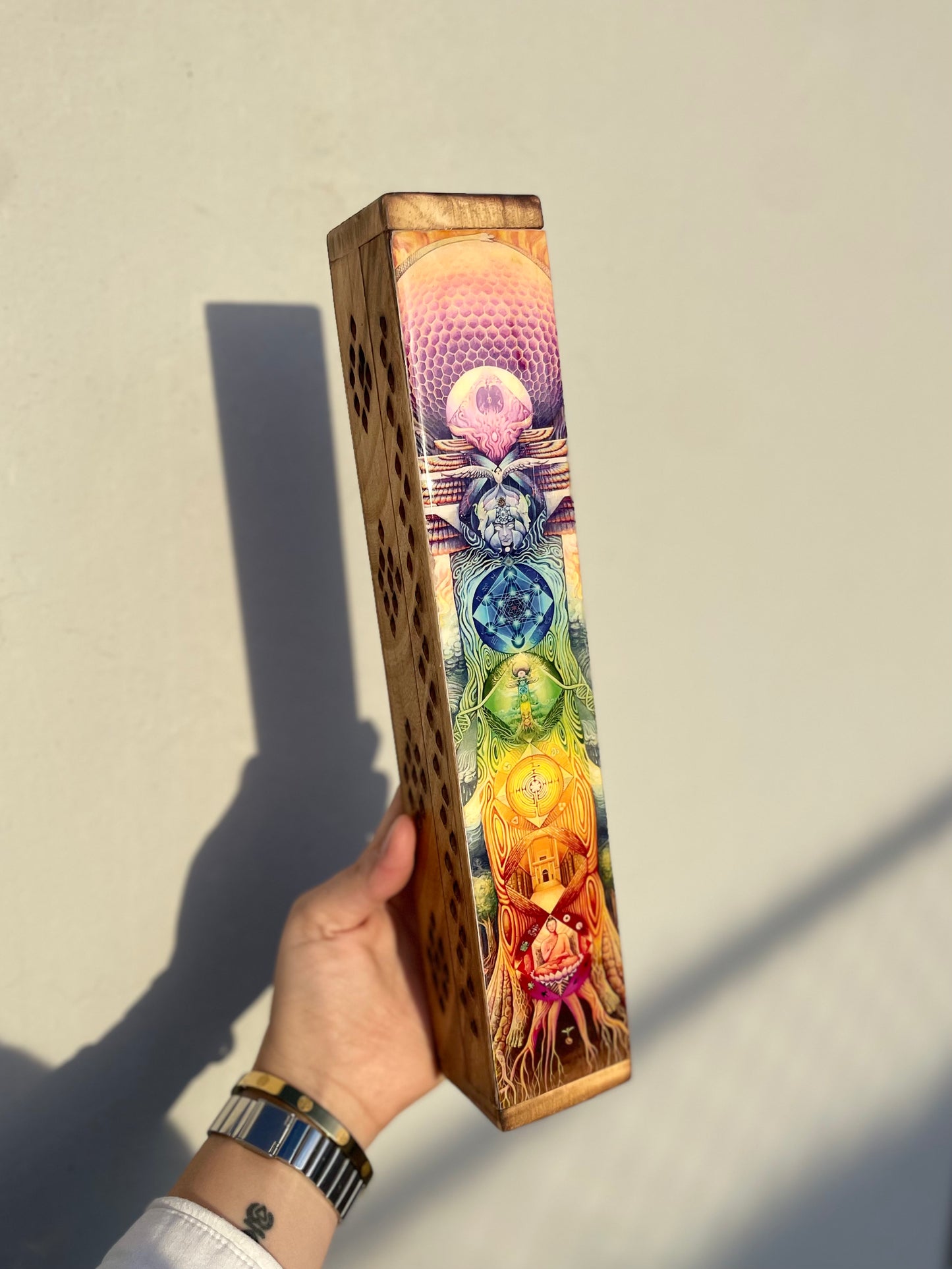 7 Chakra Incense Stick and Cone box holder