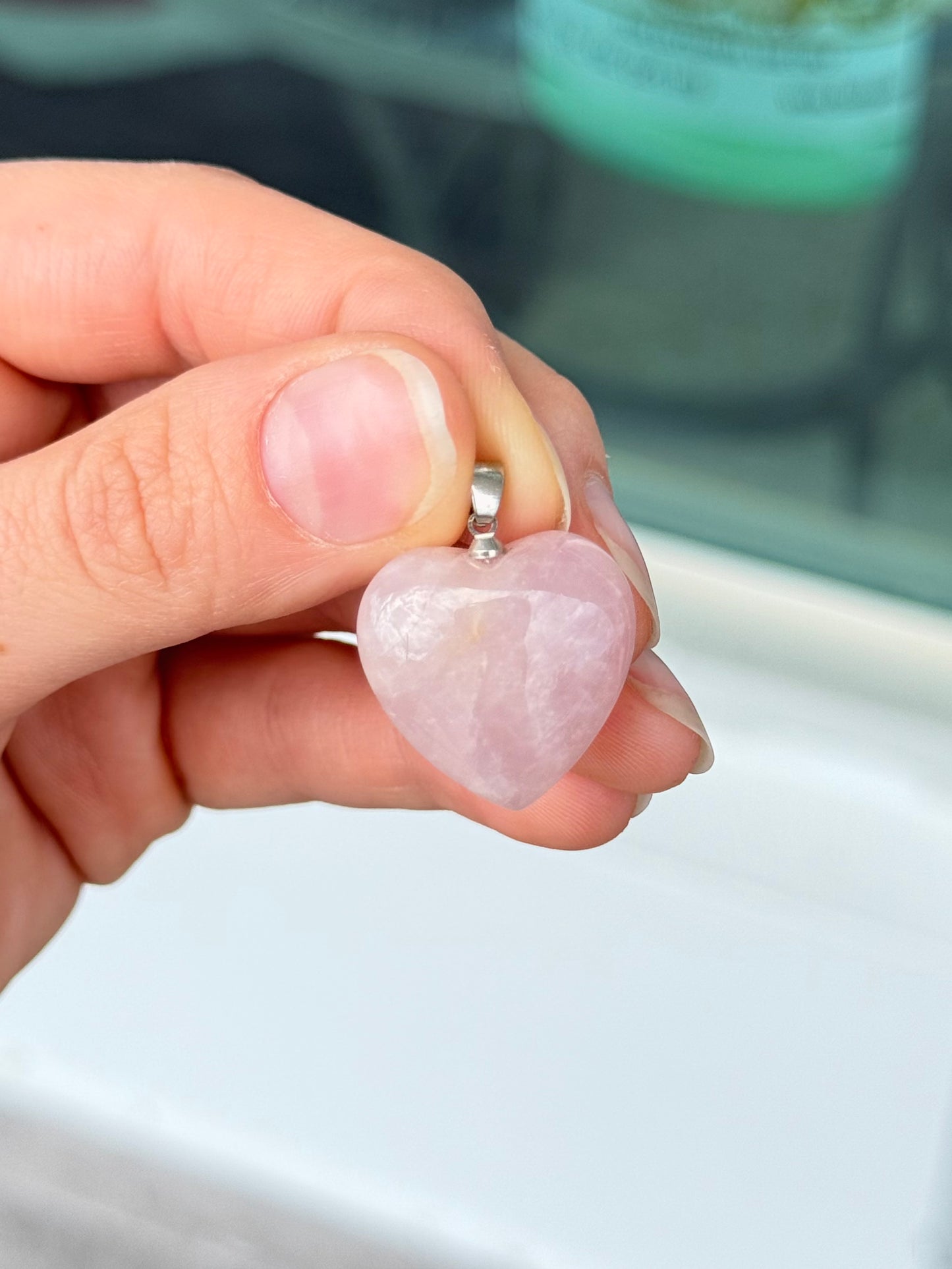 Rose Quartz Heart Pendant