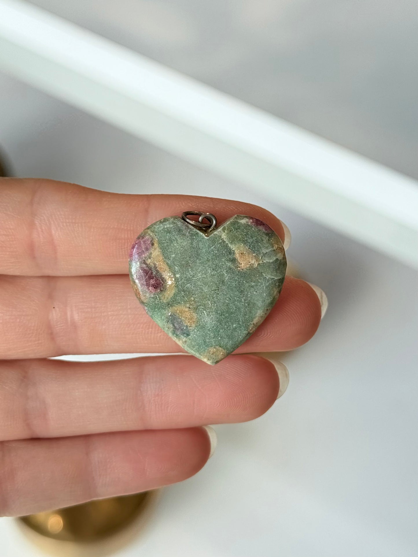 Ruby In Zoisite Heart Pendant