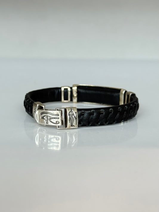 Egyptian Silver Bracelet – Symbols of Protection