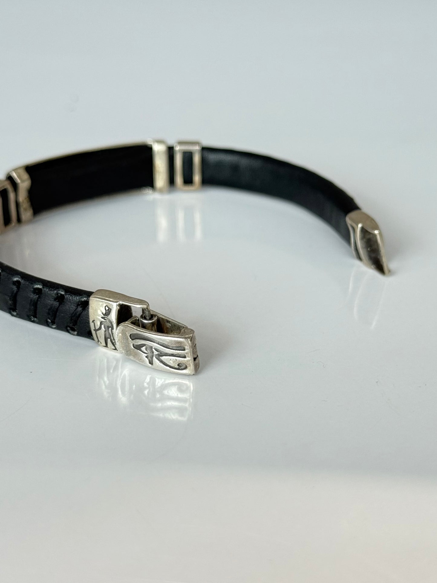 Egyptian Silver Bracelet – Symbols of Protection