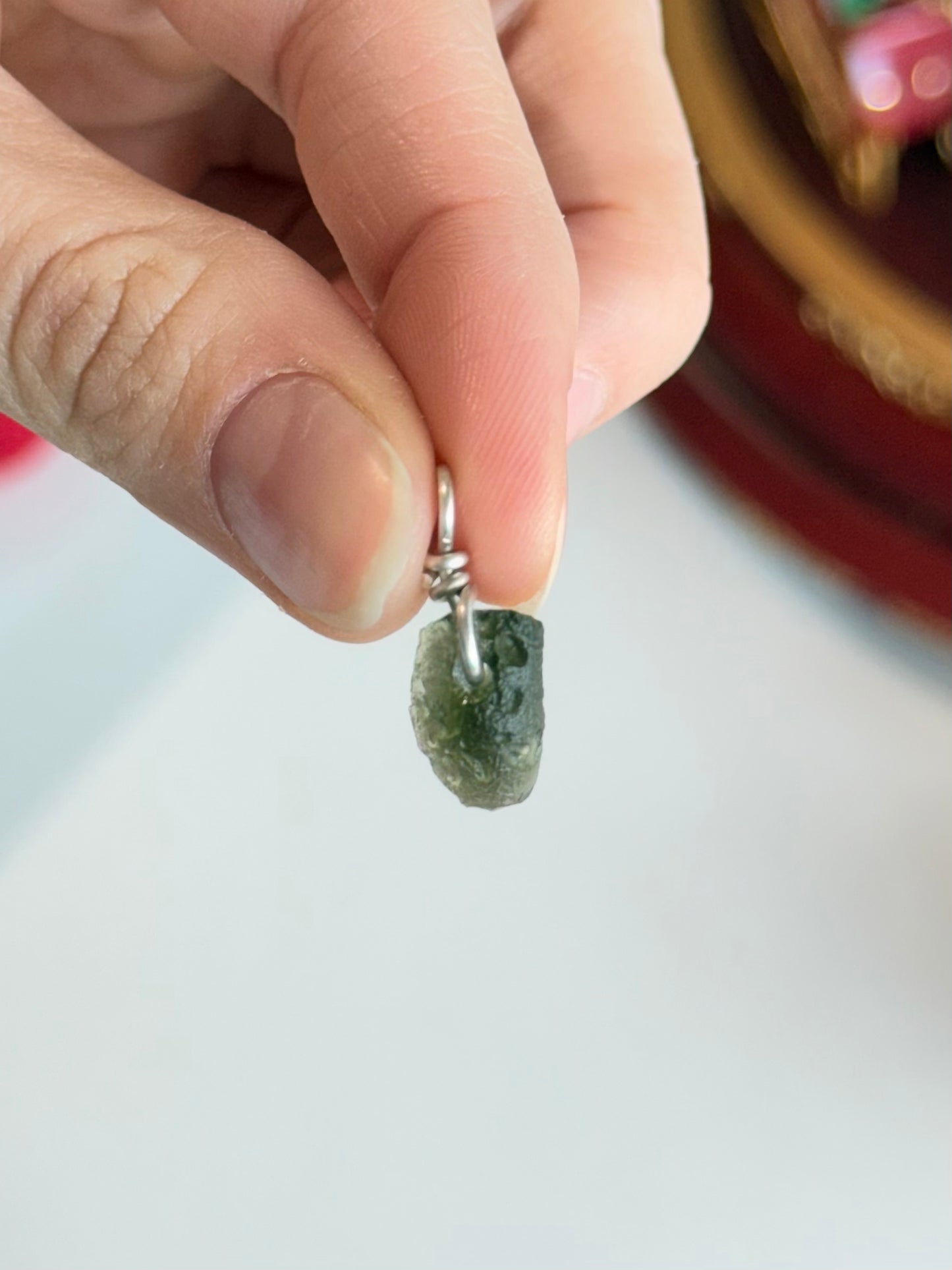 Moldavite Pendant ( Silver 925 Wire )