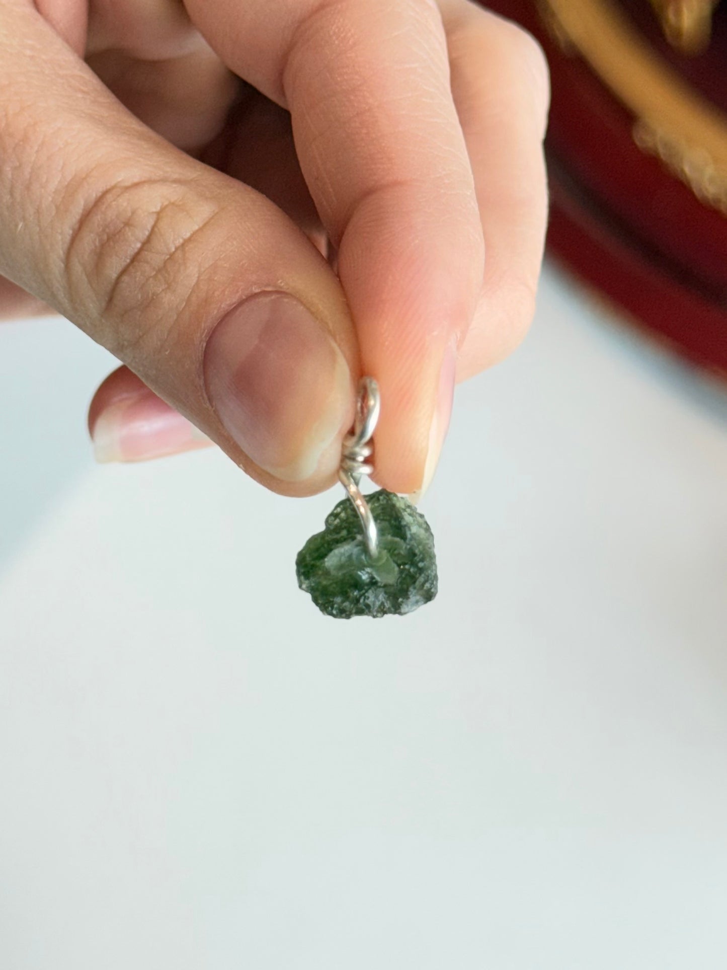 Moldavite Pendant ( Silver 925 Wire )