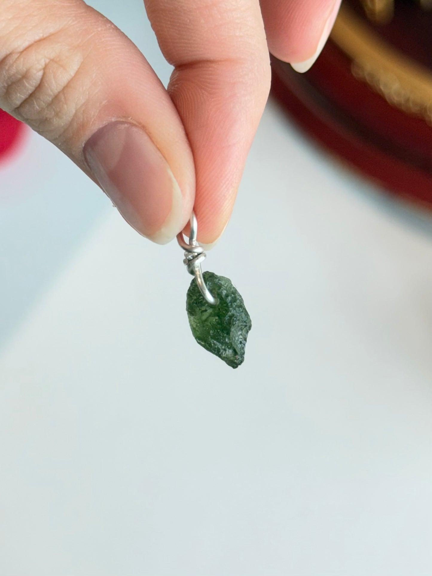 Moldavite Pendant ( Silver 925 Wire )