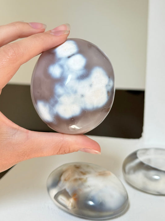 Orca Agate Palm Stone | Palm Stone de Ágata Orca ( Large )