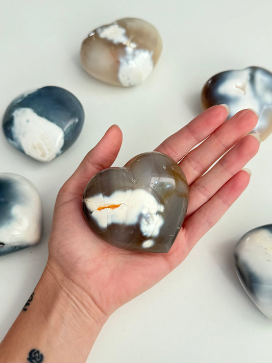 Orca Agate Heart | Corazón de Ágata Orca