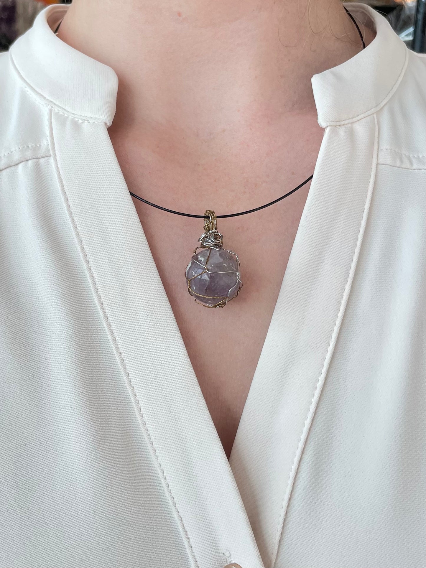 Amethyst Sphere Pendant